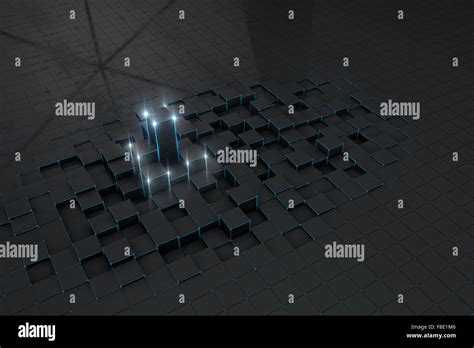 Abstract Black 3d Blocks Background Stock Photo Alamy