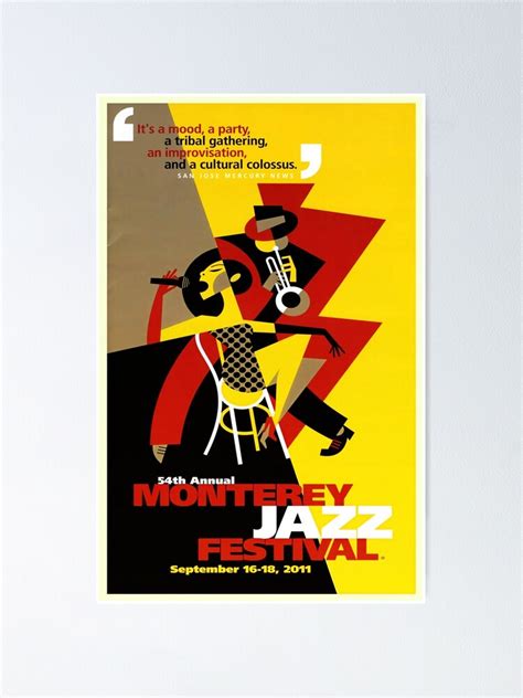 Reproduction Monterey Jazz Festival Poster By Maura Hooper Festival