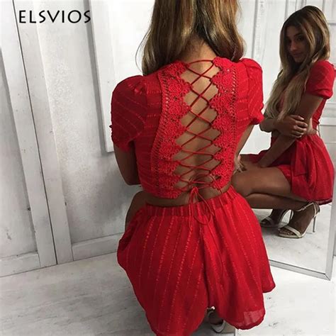 Buy Elsvios Women Sexy Summer Two Piece Sets Lace Up