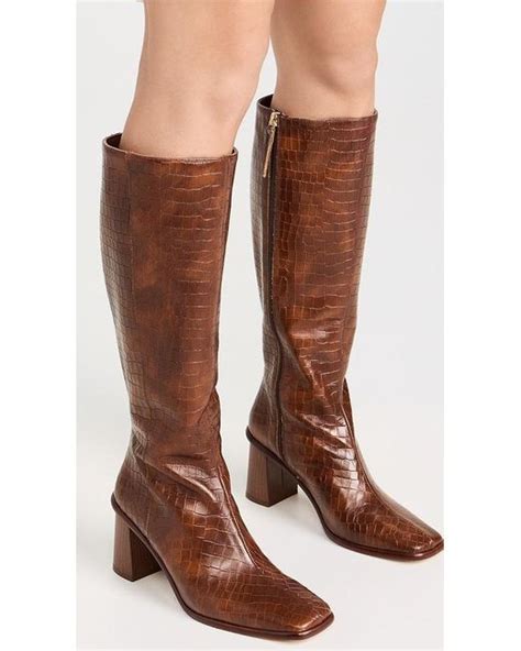 Alohas East Croco Brown Boots Lyst