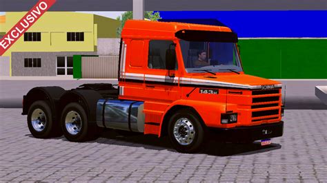 Skin Scania 143H Laranja Qualificada Caçamba EXCLUSIVO Skins