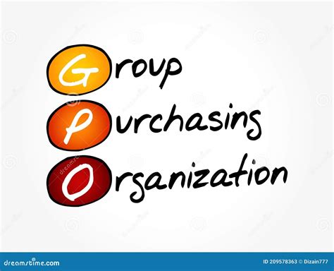Gpo Group Purchasing Organization Acronym Business Concept
