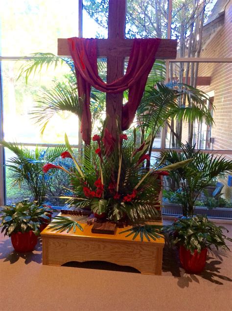 Cross Decorated For Palm Sunday Epiphany Of The Lord Catholic Church