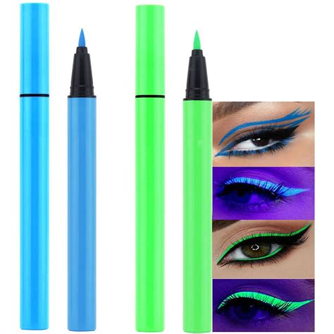 Amazon Pcs Blue Green Neon Colorful Liquid Eyeliner Makeup Set