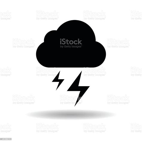 Wolke Und Lightnings Symbol Vektorillustration Eps10 Auf Weißem