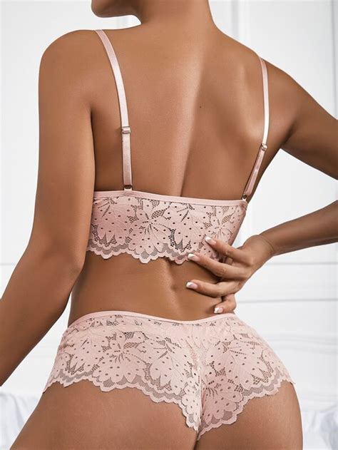 Floral Lace Lingerie Set Shein Usa