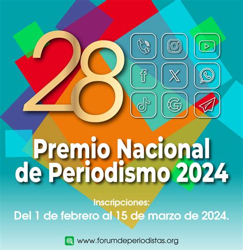 ABREN INSCRIPCIONES DE LA 28 EDICIÓN DEL PREMIO NACIONAL DE PERIODISMO