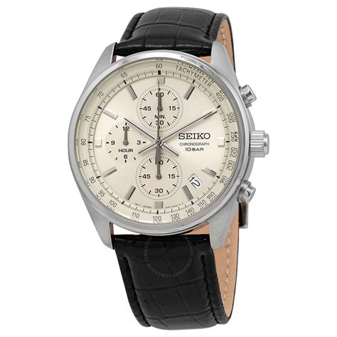 Seiko Open Box Seiko Chronograph Quartz Champagne Dial Men S Watch