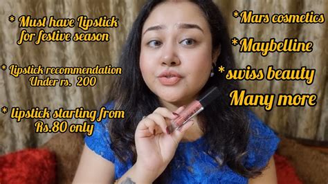 Must Have Lipstick For Festive Season Lipstick Under Rs 200