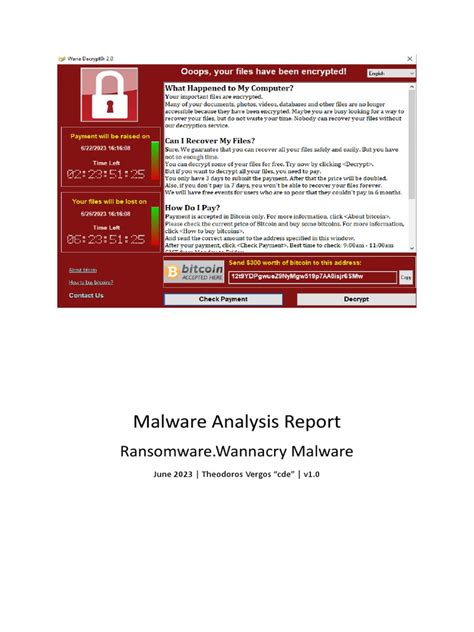 Malware Analysis Report Ransomware Wannacry Pdf Ransomware World Wide Web