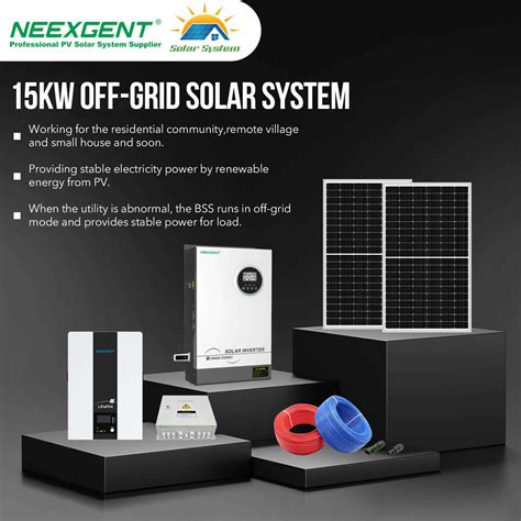 Neexgent Complete Set W Hybrid Off Grid Kw Solar Energy System