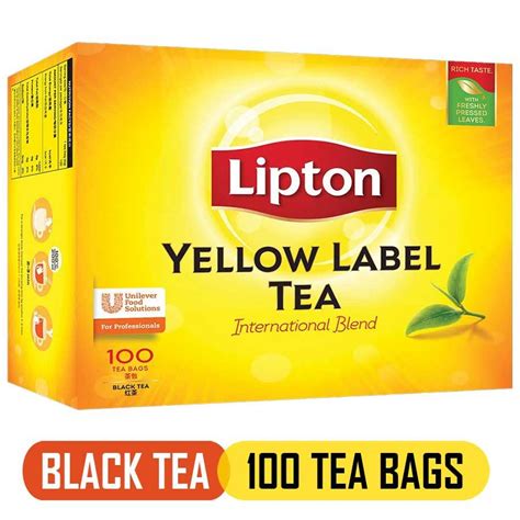 Lipton Yellow Label Tea International Blend 100 Tea Bags Lazada