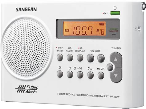 Amazon Sangean Pr D W Portable Am Fm Noaa Alert Radio With