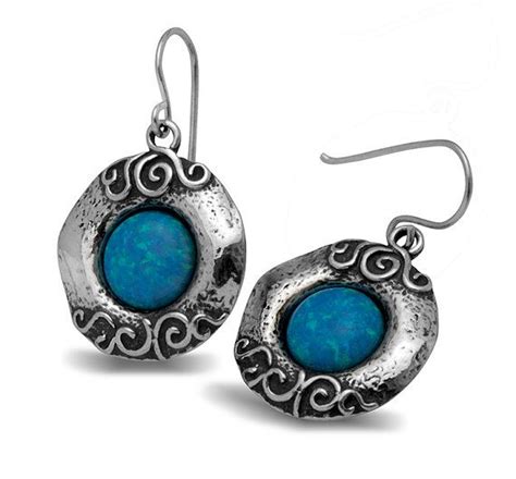 Shablool Didae Israel Designed Dangle With Cabochon Stone Opal Blue Shape Pandora Jewelry