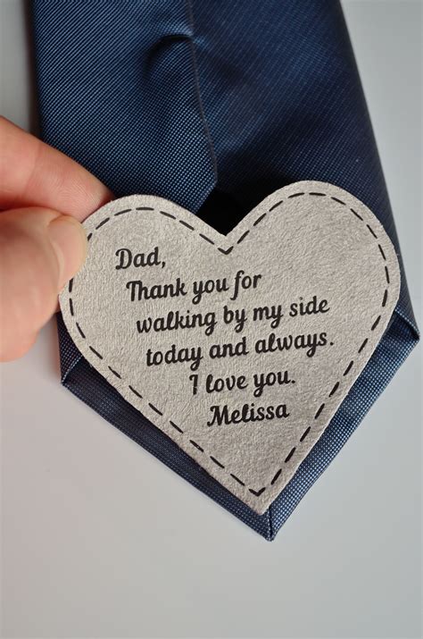 Father Of The Bride Tie Patch Wedding Gift For Dad From Bride Etsy In