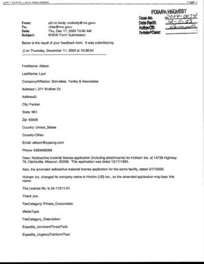 Fillable Online Pbadupws Nrc Foia Pa Radioactive Material