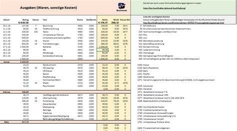 Excel Vorlage F R Ihre Buchhaltung Und E R