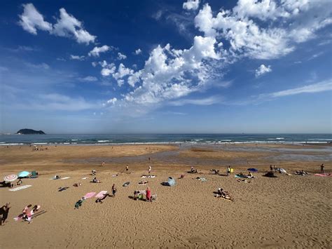 Tiempo de hoy a la mañana en la playa de Zarautz Precioso Flickr