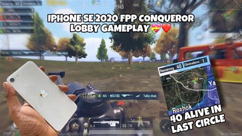 Iphone Se Fpp Squad Conqueror Lobby Gameplay Iphone Se Pubg Test