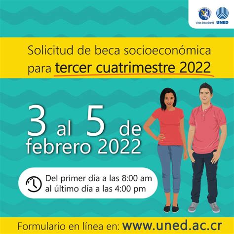 Solicitud de beca por situación socioeconómica en la UNED será del 3 al