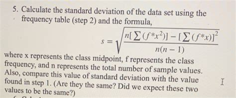 Standard Deviation Frequency Table Formula Awesome Home