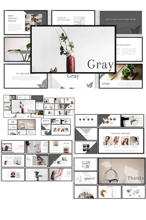 Gray PowerPoint template #90688 - TemplateMonster | Powerpoint ...