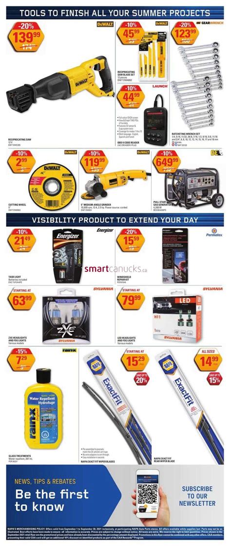 NAPA Auto Parts Flyer September 1 To 30