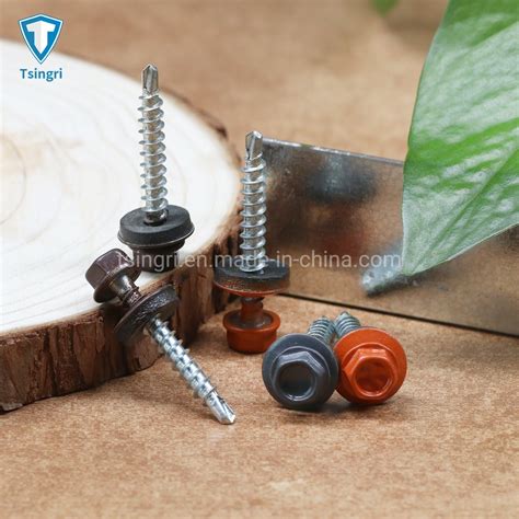 Tgr Tsingri Carbon Steel Zinc Plated Painted Colorful Hex Flange Washer