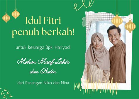 Buat Kartu Ucapan Idul Fitri Lebaran Istimewa Canva