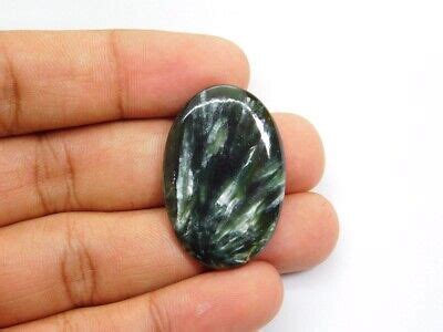 Amazing Natural Seraphinite Cabochon Loose Gemstone For Jewelry 36 Cts