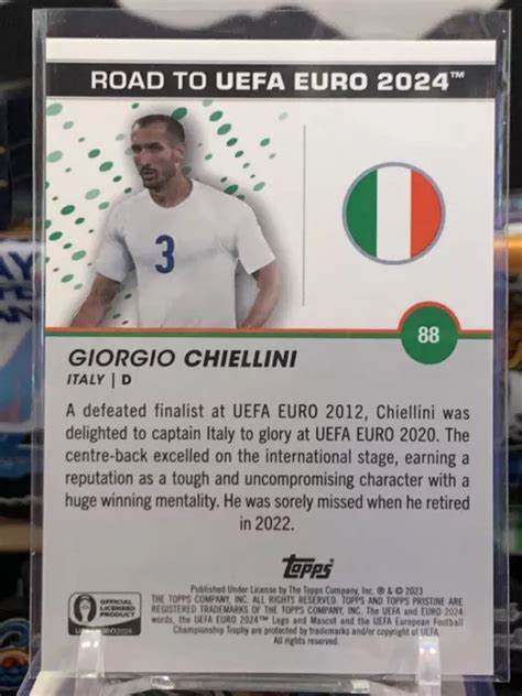 Topps Vierge Road To Uefa Euro Giorgio Chiellini Green Sp