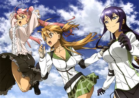 Highschool Of The Dead Rei Miyamoto Saeko Busujima Saya Takagi