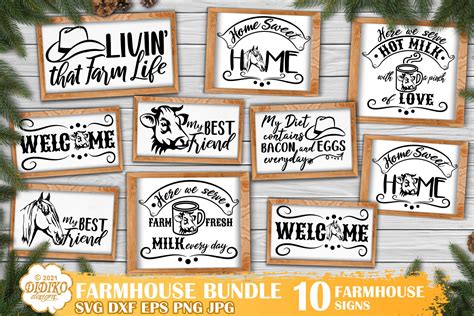 Farmhouse Signs Svg Bundle Farmhouse Quotes Svg Didiko Designs | Hot Sex Picture