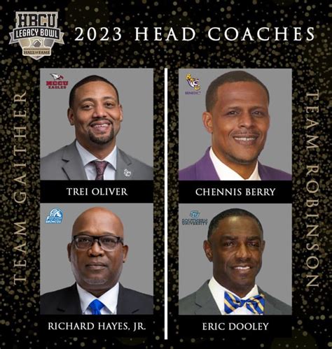 2023 Hbcu Legacy Bowl Head Coaches Announced Hbcu Legends