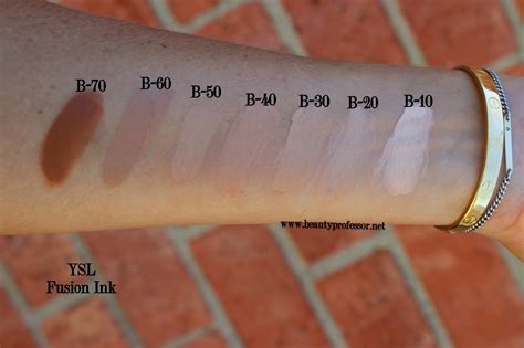 Beauty Professor Ysl Fusion Ink Foundation Swatches Of Every Shade