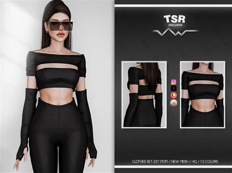 The Sims Resource Clothes Set 227 Top Bd710 Clothes Outfit Sets