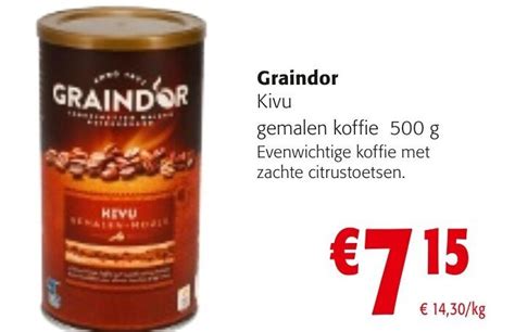 Graindor Kivu Gemalen Koffie 500g Promotie Bij Colruyt