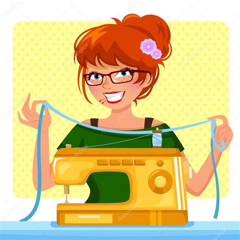 Sewing Girl Stock Vector Image By Ayeletkeshet 41202815