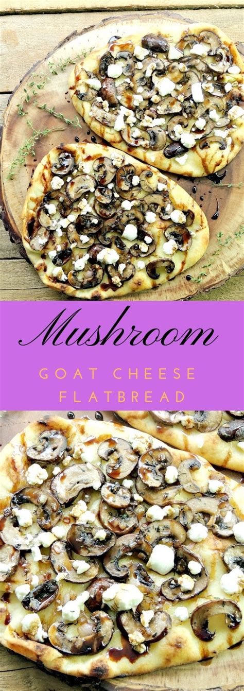 Mushroom Goat Cheese Flatbread Recipeshooky