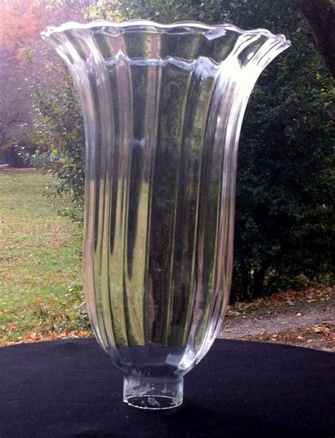 Hurricane Lamp Shade Glass Xl 1 5 8 In Fitter X 10 Beveled Scalloped Flared Oos