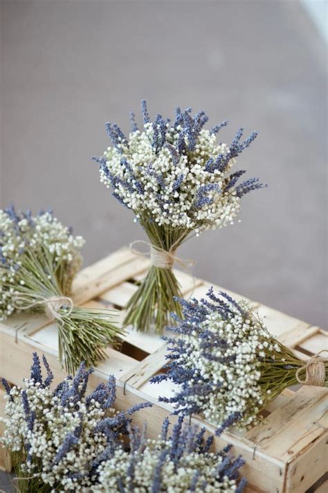 Bouquet de mariée gypsophile séchée Mariage bohème lavande Bouquet