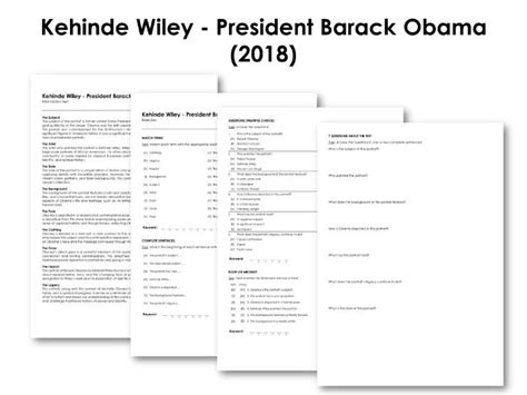 Kehinde Wiley - President Barack Obama (2018) | Teaching Resources