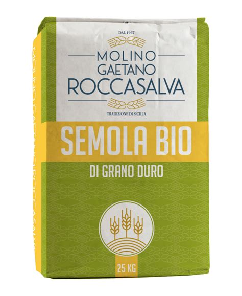 Organic Durum Wheat Semolina 25 Kg Molino Gaetano Roccasalva Shop