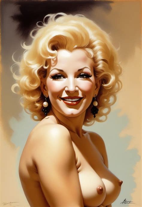 Bette Midler Midget Frank Frazetta Inspired 4 Value Color Painting