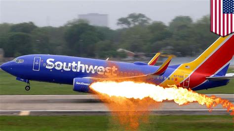 Southwest Plane Catches Fire Flight Grounded After Wing Catches Fire