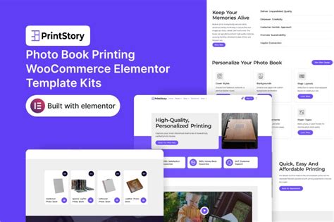 PrintStory Kit De Plantillas Elementor Para WooCommerce Para