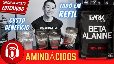 Aminoácidos em Refil Dark Lab Creatina Beta Alanina Glutamina