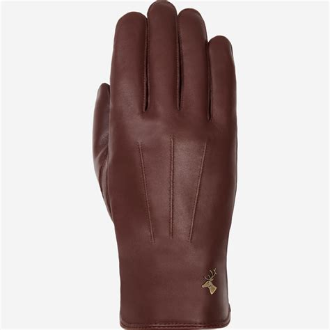 Classic Leather Gloves Brown Cashmere Lining Touchscreen Capability Schwartz And Von Halen