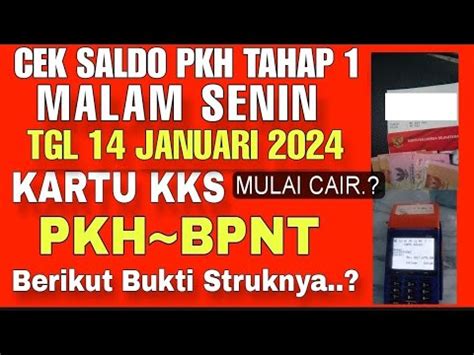 BUKTI CEK SALDO KARTU KKS PKH BPNT TAHAP 1 MALAM SENIN INI DIA BUKTINYA