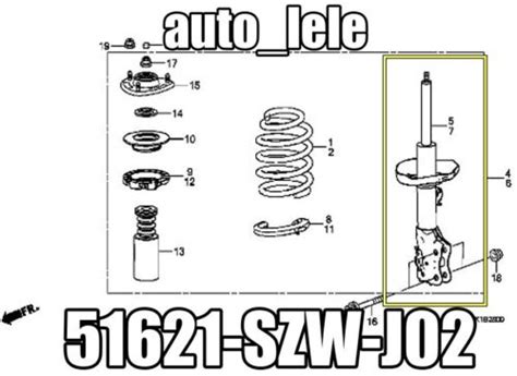 Honda Step Wagon Genuine Rk1 Front Shock 51621 Szw J02 Jdm Ebay